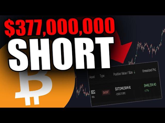 WTF! THE BITCOIN WHALE JUST WENT FULL BEAR.. MASSIVE SHORT POSITION NOW!