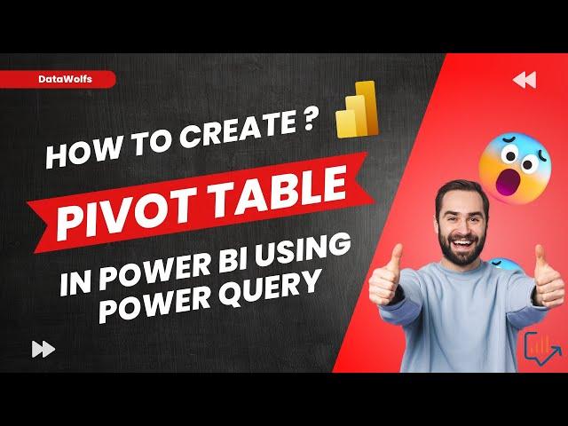 How to create PIVOT TABLE in Power BI using Power Query | PIVOT & UNPIVOT  Columns