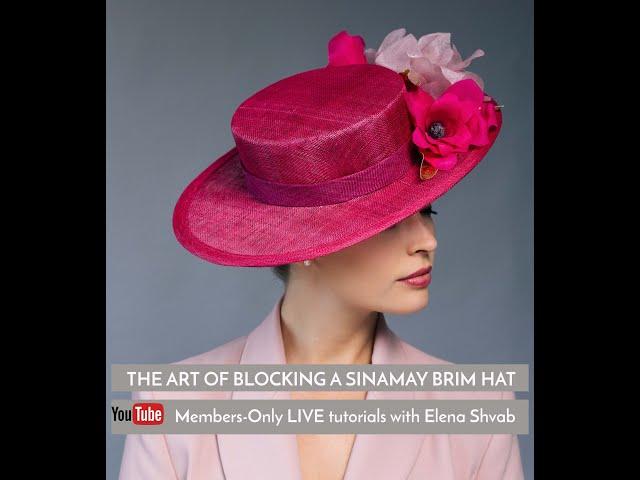 Blocking a Sinamay Brim Hat, Hat Making Tutorials with Elena Shvab