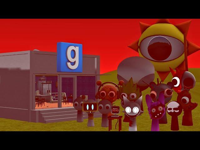 ALL HORROR SPRUNKI MONSTERS DESTROYED MY BUILDING In Garry's Mod