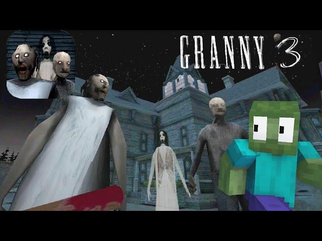 Minecraft Mobs : GRANNY 3 CHALLENGE - Horror Minecraft Animation