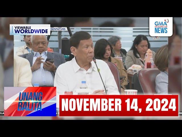 Unang Balita sa Unang Hirit: NOVEMBER 14, 2024 [HD]