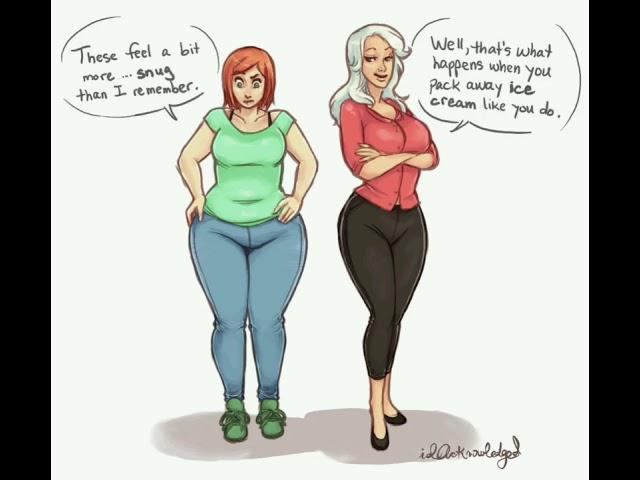 Girls weight gain comics