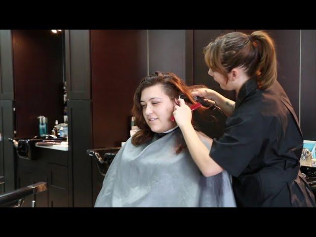 Michelle 2 LV - Pt 2: Visits Barber for a Short Buzz Cut (Free Video)