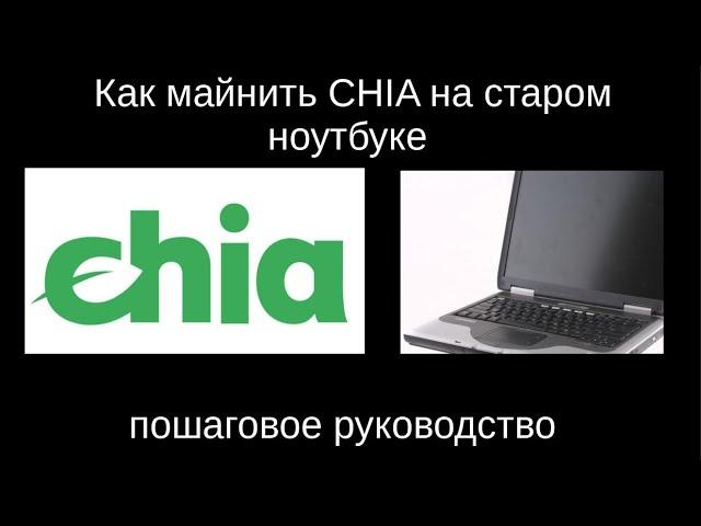 Майнинг Chia на старом ноутбуке - шаг за шагом - Легкое руководство  (май 2021 г.)