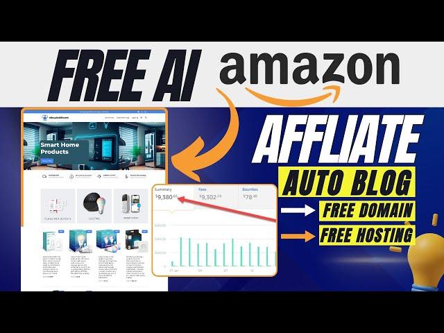 FREE AI Amazon affiliate auto blogging website including free domain and hosting