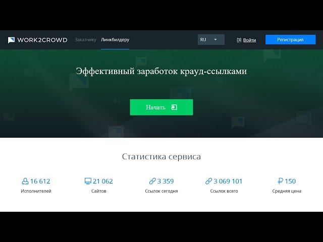 Как заработать 50 000 рублей в месяц на установке крауд-ссылок. Work2crowd сервис для линкбилдеров