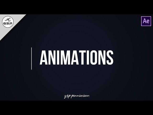 Smooth Text Animations Effect | Text Animation | After Effects Tutorial | No Plugins | GSP Creations