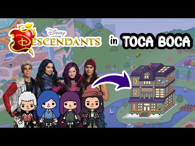 Disney DESCENDANTS Mal Evie Carlos Jay Characters & Rooms Cute not FREE TOCA BOCA House Home Ideas