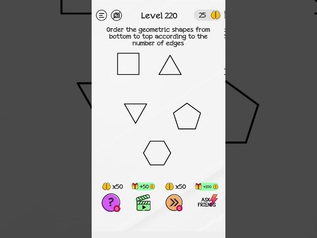 Braindom : Level 220 Walkthrough (Tricky Brain Puzzles)