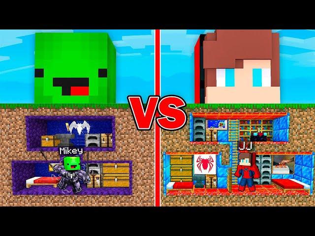 Mikey VENOM vs JJ Spider Man UNDEGROUND BASE in Minecraft ! - Maizen