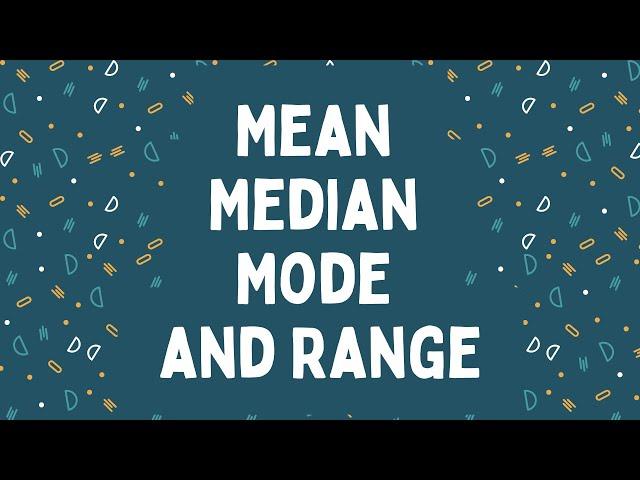 Mean Median Mode and Range Explained (Updated 4K version)