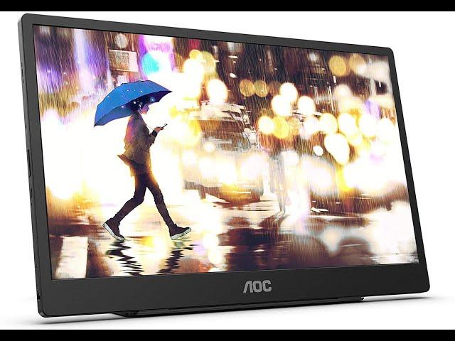 AOC 16T2 Unboxing + Quick Review: 15.6" USB-C/HDMI Portable Touchscreen Monitor | rayNmanMakeitrayN