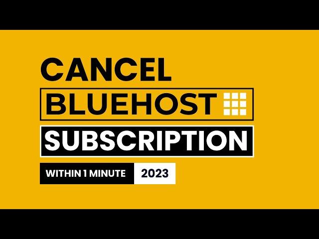 How To Cancel Bluehost Subscription 2024 |Cancel Bluehost Plan  WP Charm