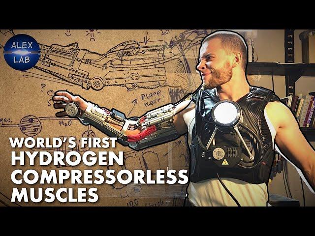 Hydrogen artificial muscles for Iron Man exoskeleton (work without compressor!)