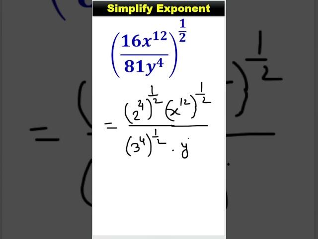 Simplify Exponents in Seconds | Master Exponent Rules!  #MathShorts #matholympiad