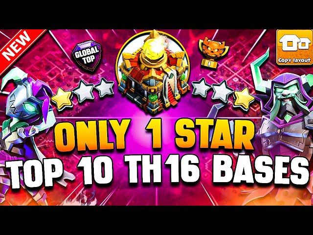 Top 10 TH16 War Bases Link | ONLY 1 STAR Th16 Base Link (Town Hall 16 Base) | Best TH16 Legend Base