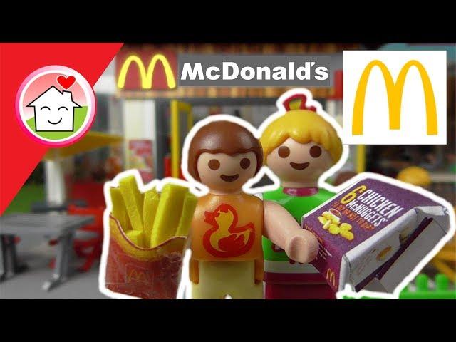 Playmobil Film deutsch Bei McDonalds - McDrive - Kinderfilme von Familie Hauser