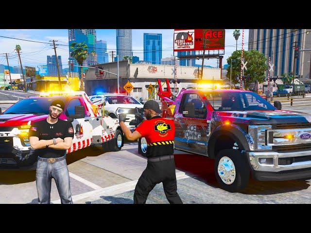 Fighting New Rival Tow Truck Company in GTA 5 RP!