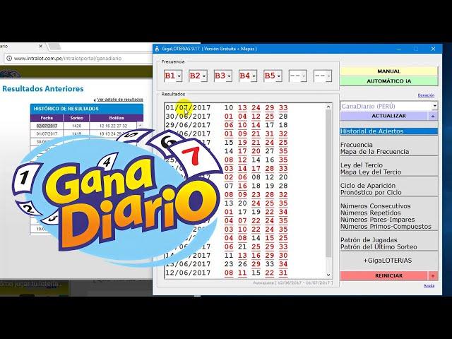 Ganar Lotería GANA DIARIO Eligiendo Números Ganadores con Fórmula Ley del Tercio (Sorteo 1420)