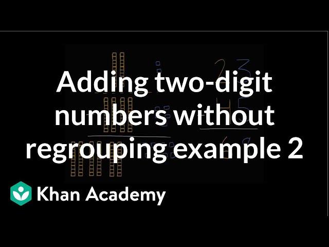 Adding two-digit numbers without regrouping | Early Math | Khan Academy