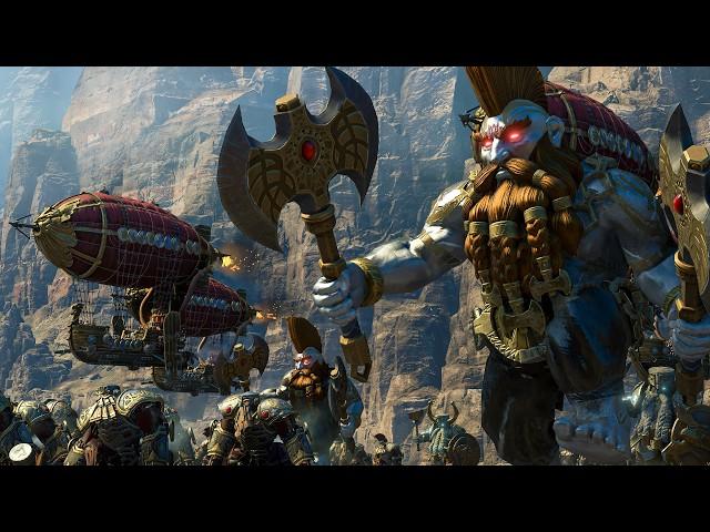 Runic Dwarfs - GREENSKINS vs DWARFS - TotalWar Warhammer 3 cinematic battle