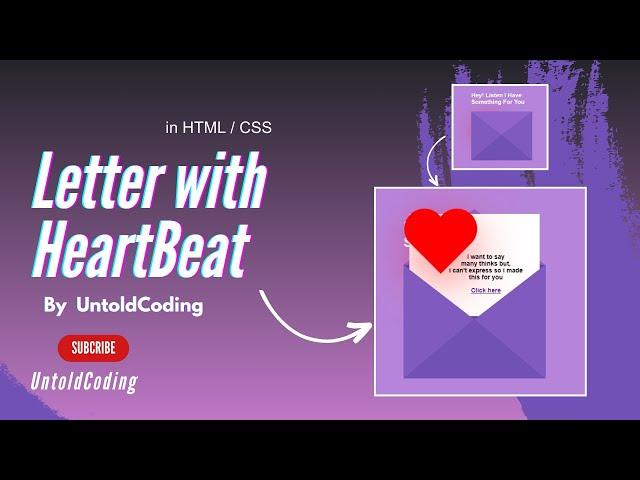 Love Letter Using Html, CSS | CSS Text Effect In Hindi| @untold_coding