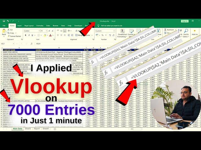 i Applied VLOOKUP on 7000 Entries in Just 1 minute in Excel (New 2 Examples) Vlookup on Large Data