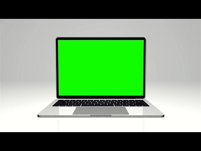 4K Green Screen Free - OPENING LAPTOP w/ Green Screen