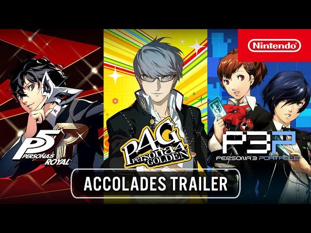 Persona 5 Royal, Persona 4 Golden, & Persona 3 Portable - Accolades Trailer - Nintendo Switch