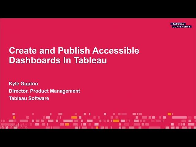 Create and publish accessible dashboards in Tableau