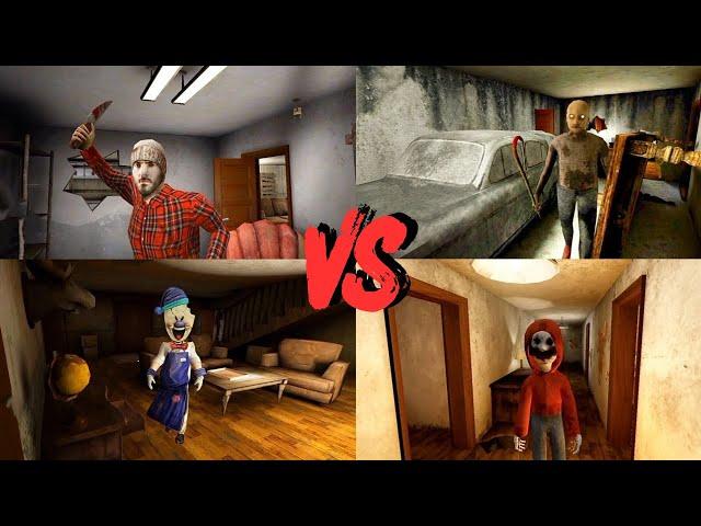 Rod vs Grandpa vs Jeff vs Alvaro visitor in Psychopath hunt