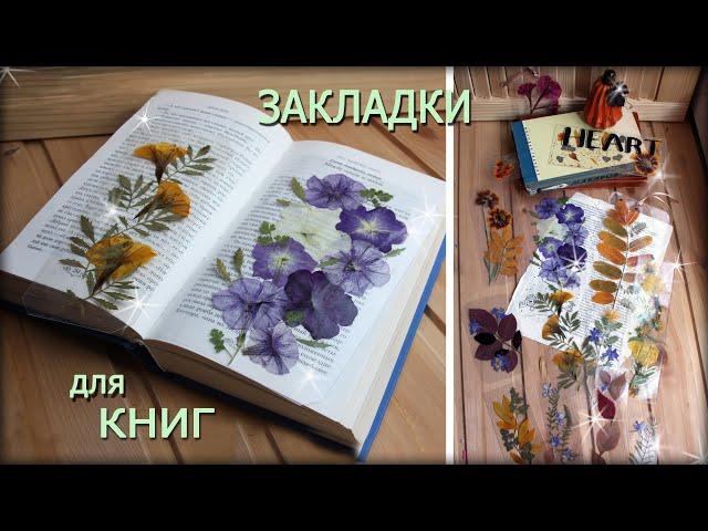 ЗАКЛАДКИ для книг с СУХОЦВЕТАМИ своими руками.