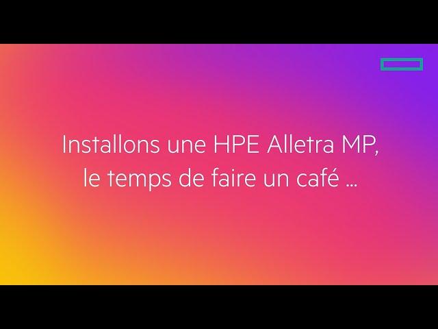 Installation d'une HPE Alletra MP avec TD Synnex