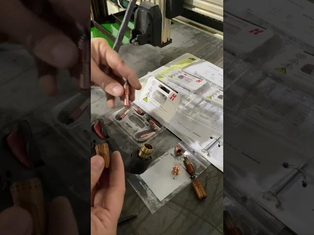 Hypertherm 45XP Replacing Your Consumables - Read the Manual to Match to your Material