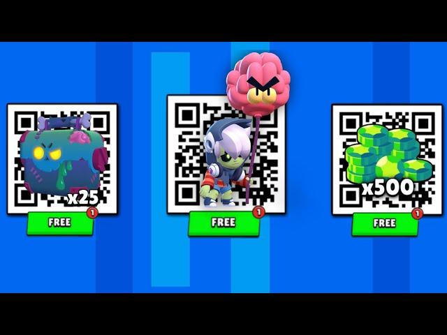 FREE! 25x DEAD BOX AND GUS SKIN QR CODE  | BRAWL STARS QR CODES 2024  | BRAWL STARS NEW UPDATE