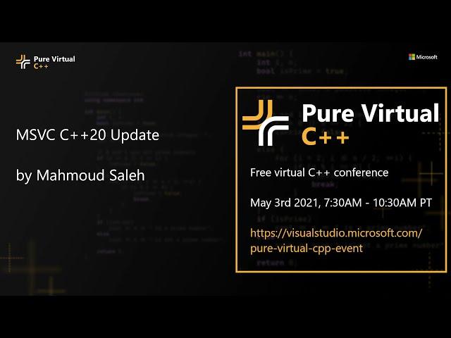 MSVC C++20 Update with Mahmoud Saleh