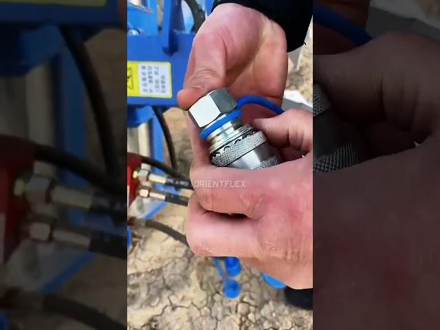 hydraulic hose will be connected faster with this quick connect hydraulic fittings #shorts