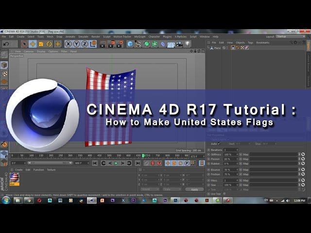 Cinema 4D R17 Tutorial |  How to Make United States Flags in Cinema 4D R17