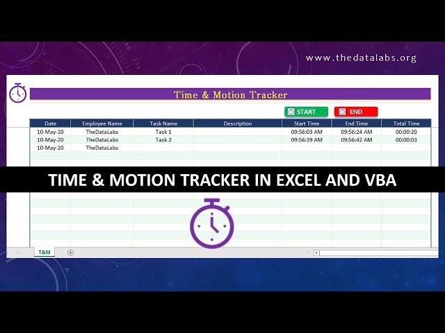 Time & Motion Tracker in Excel - Step by Step Tutorial