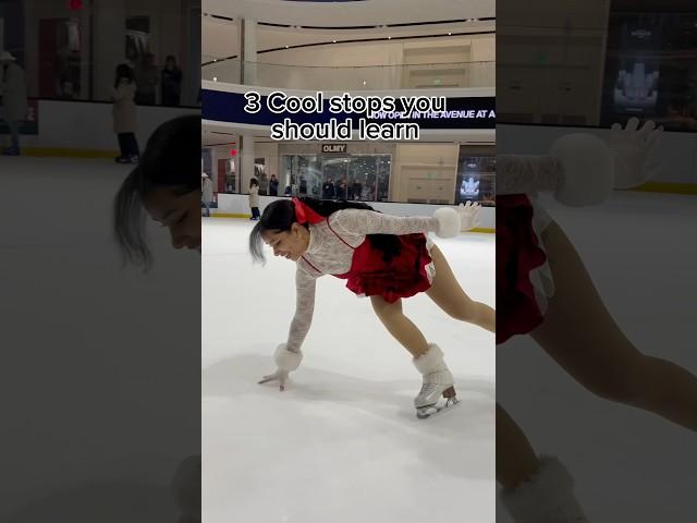 Cool stops to learn as an ice skater #skating #hockey #skate #iceskating #figureskating