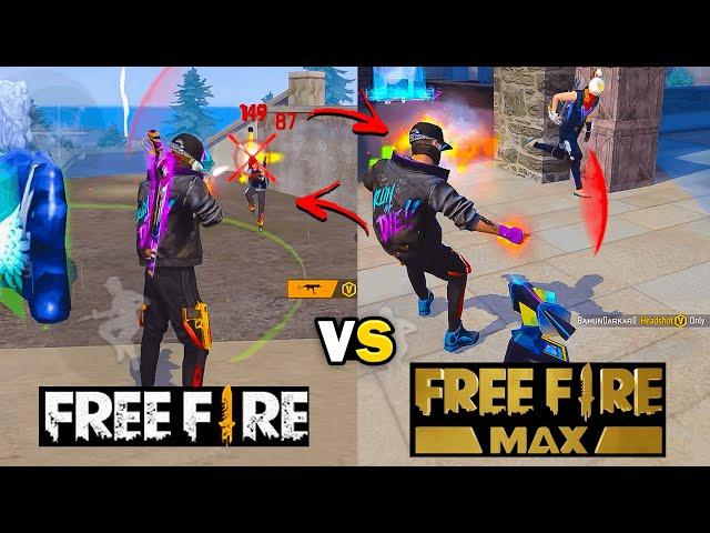 Free Fire MAX Vs Free Fire Which is Best for Headshots in Free Fire?  | 4Flag Gamer | Free Fire