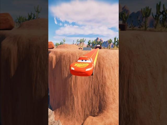 Lightning McQueen became a bridge for his car friends #cars #mcqueen