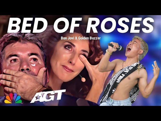 Golden Buzzer | All the judges cries when he heard the song Bed Of Roses with an extraordinary voice