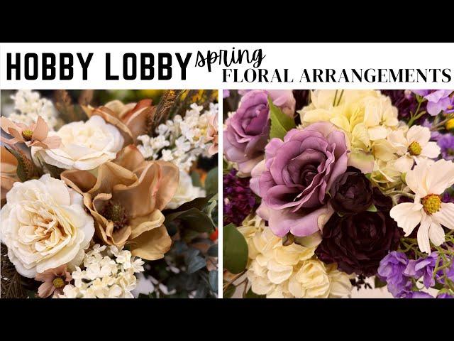 HOBBY LOBBY SPRING FLORAL ARRANGEMENT IDEAS || HOW TO || FAUX STEM ASSEMBLING || 2025