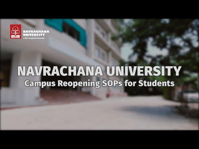 Navrachana Universiry Reopening SOPs
