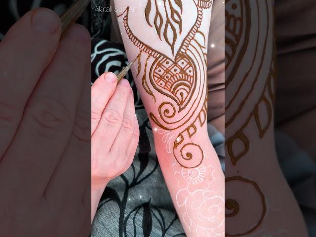 Рисуем хной мехенди на предплечье #henna #freehand #mehndi #relaxing #art #мехенди