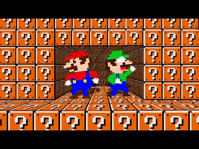 Mario vs Luigi. but there are Too Many Item Blocks in Super Mario Bros! | Game Animation