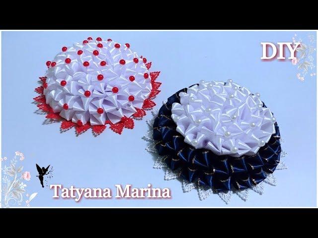 School bows made of satin ribbon 2.5cm / Kanzashi MK / DIY