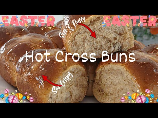 I MADE EASTER HOT CROSS BUNS SO DELICIOUS & EASY, YOULL MAKE THIS RECIPE EVERY YEAR!